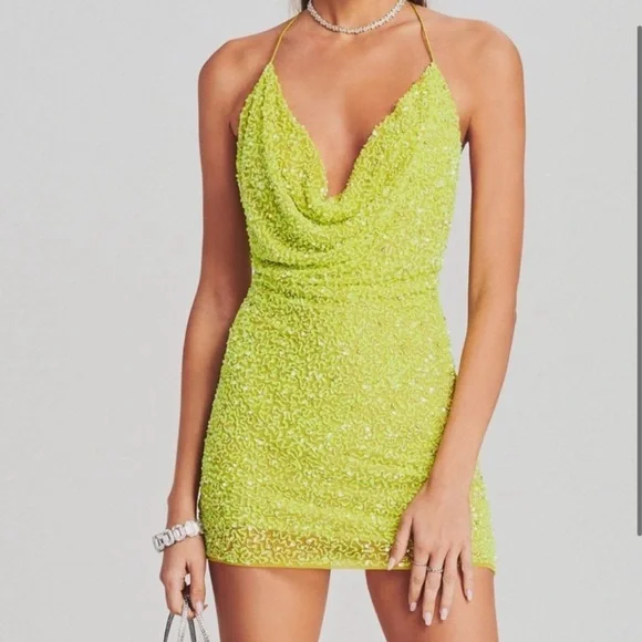 NWT retrofete $495 sequined-embellished dress